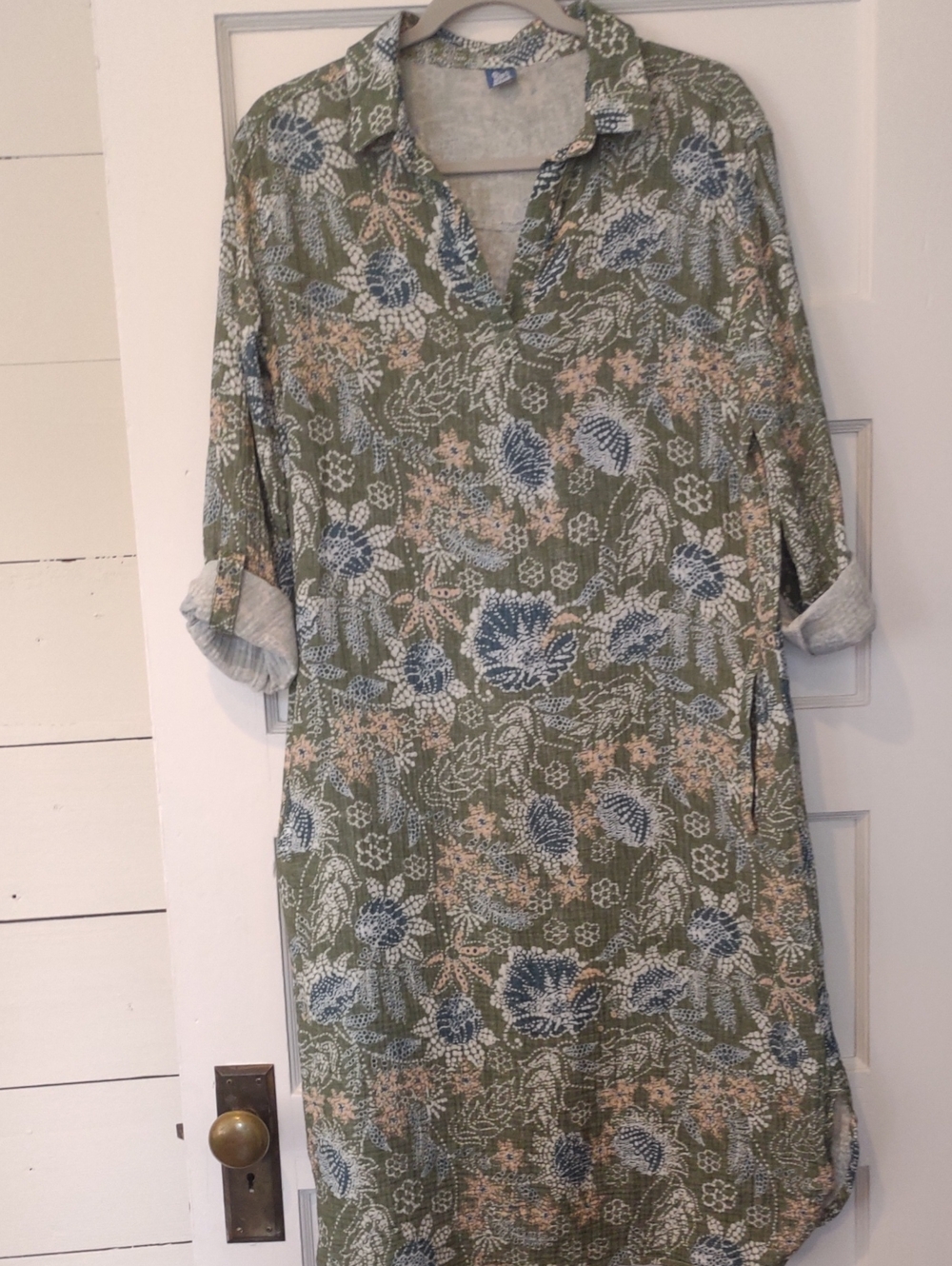 Ripskirt Hawaii 100% Cotton Gauze Shirt dress Soft And Cooling